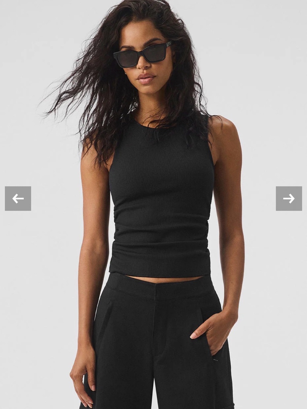Alo Ribbed En Pointe Tank - Picture 2 of 4